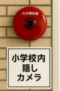 火災報知器そっくり… 小学校内に隠しカメラ　校長ら「防犯目的」