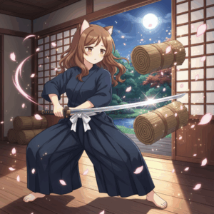 居合の達人の動画でよく「畳丸めたようなのを一刀両断する」動画あるやん？