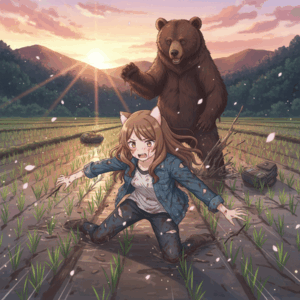 秋田の田んぼに女性遺体　クマ襲撃か