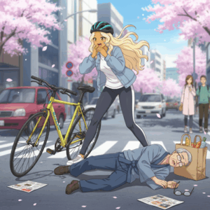 93歳男性が女子大学生の自転車にはねられ意識不明